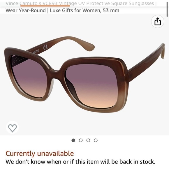 NWT Vince Camuto Brown Ombré Cat Eye Sunglasses main image 6